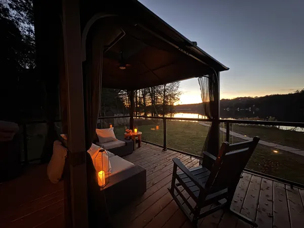 Sunset from the gazebo