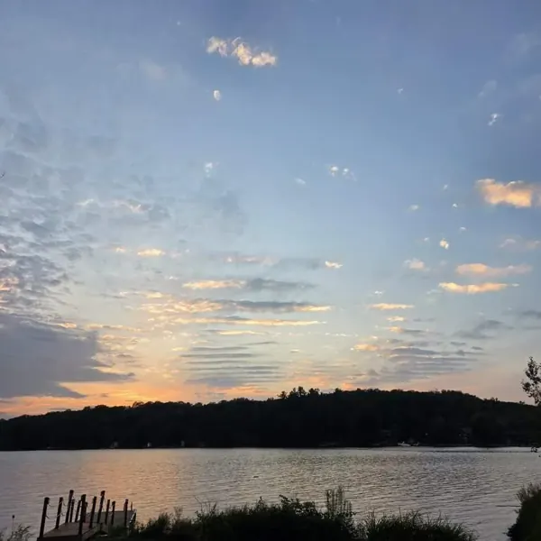 An open sky over the lake