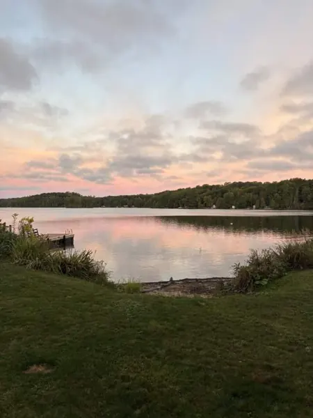 Sunset over the grounds