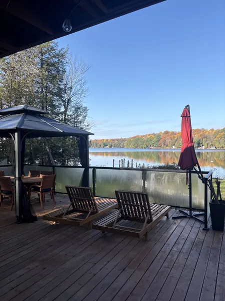 Autumn lake views from the deck