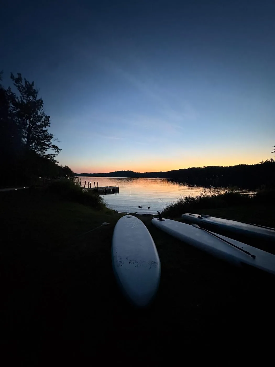 Sunset over the lake at The Wilson Retreat