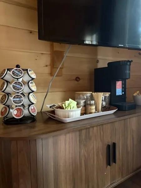 Coffee station in the master bedroom
