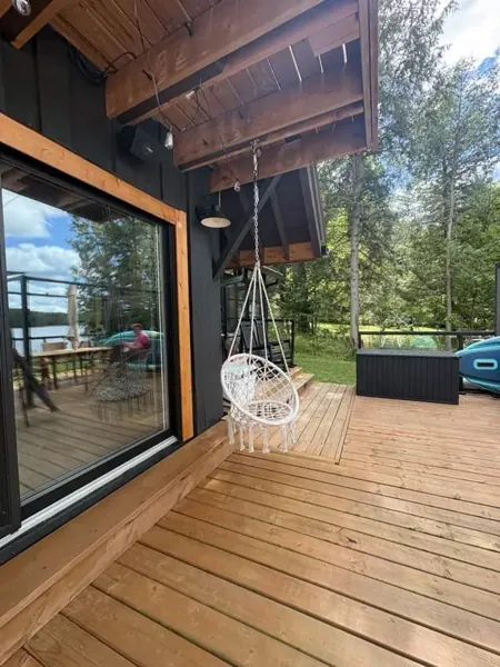 The covered porch
