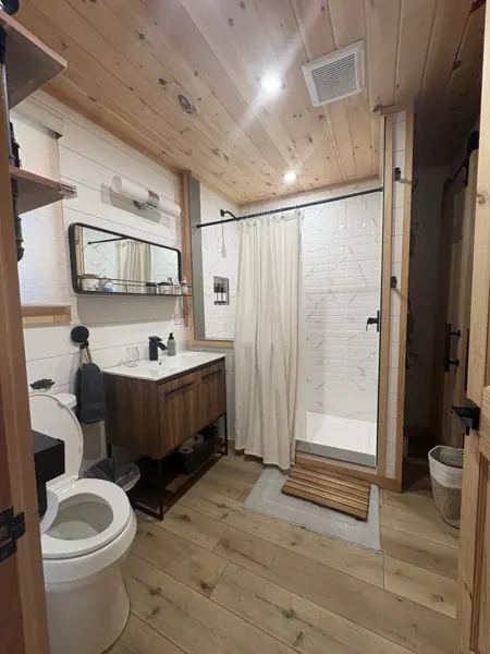 Main floor bathroom and shower
