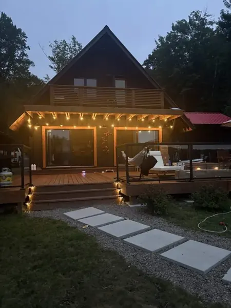 The Lakehouse after sunset