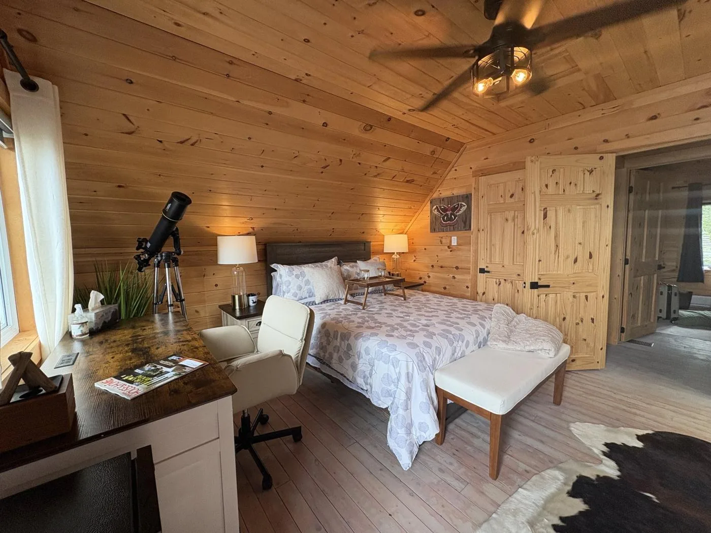 The master bedroom at The Wilson Retreat